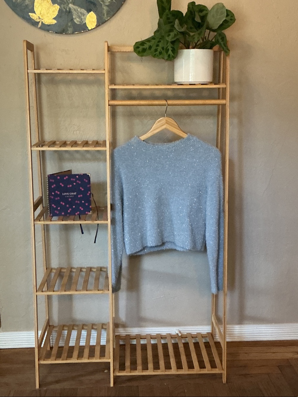 GAP Light Blue Sparkle Crewneck Sweater